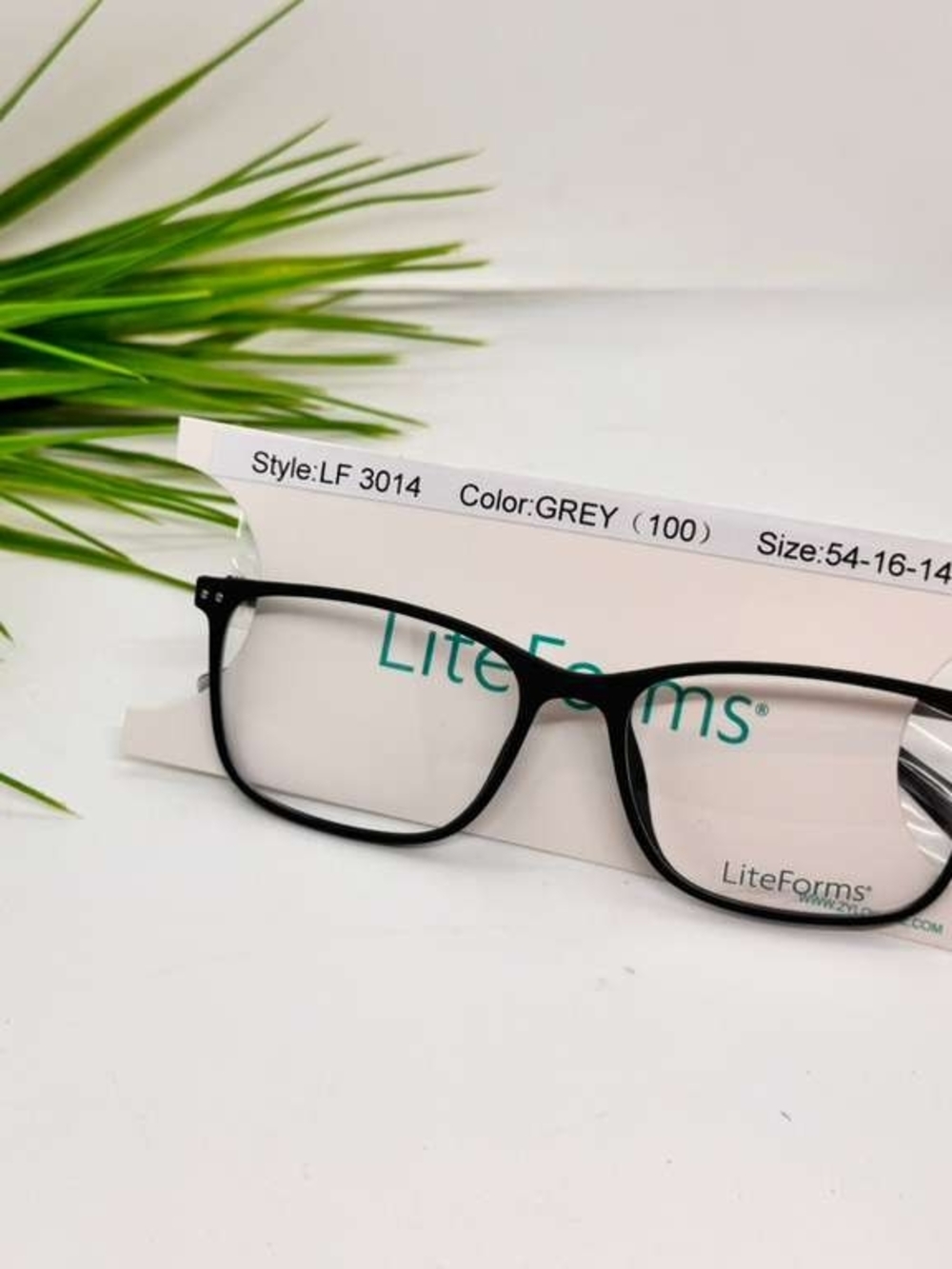 LITEFORMS 3014 100 Grey Full-Rim Square Frames Eyeglasses/NWT/MSRP $119